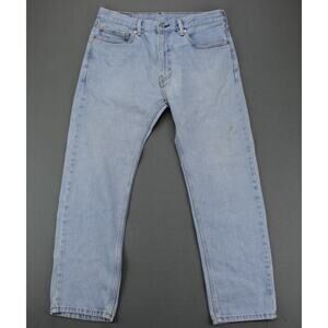 Levis 505 Jeans Straight Leg Mens 34x29 Blue Cotton